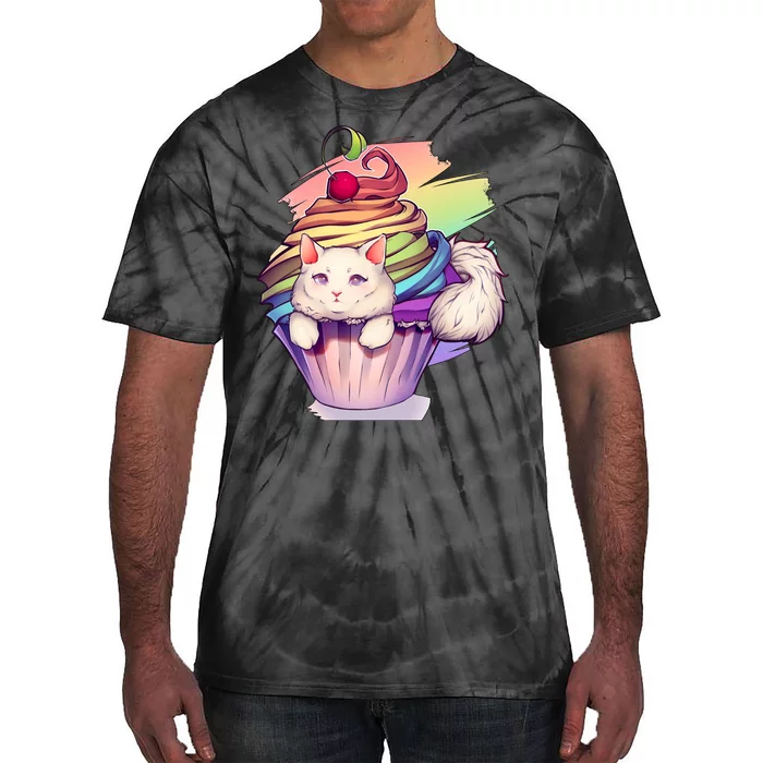 Rainbow Cupcake Kitten Cute Cat Tie-Dye T-Shirt