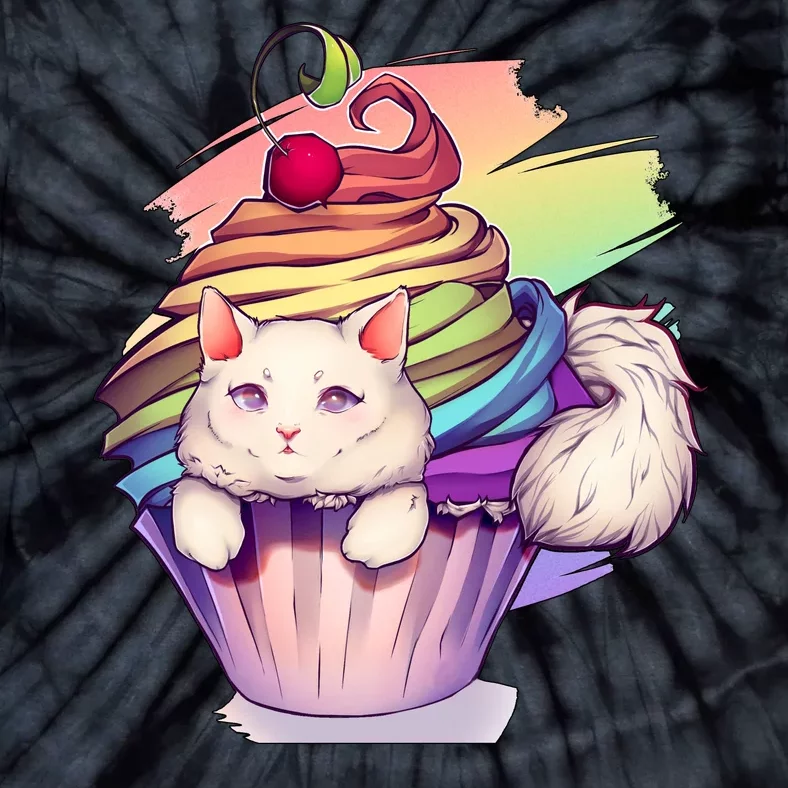 Rainbow Cupcake Kitten Cute Cat Tie-Dye T-Shirt