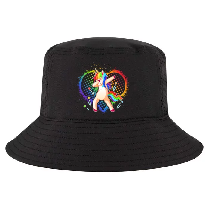 Rainbow Dabbing Unicorn Cool Comfort Performance Bucket Hat