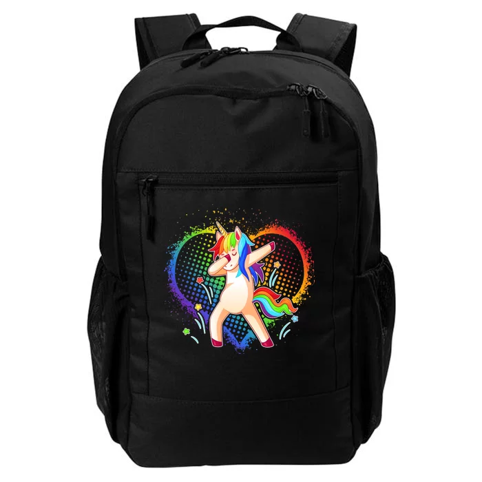 Rainbow Dabbing Unicorn Daily Commute Backpack