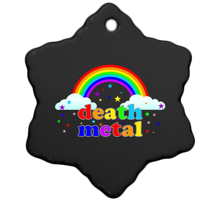 Rainbow Death Metal Logo Christmas Ornament