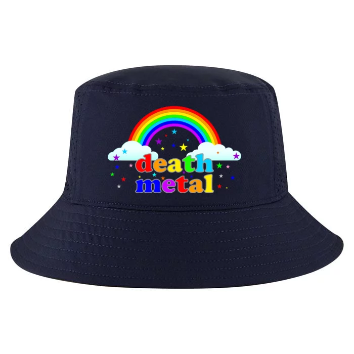 Rainbow Death Metal Logo Cool Comfort Performance Bucket Hat