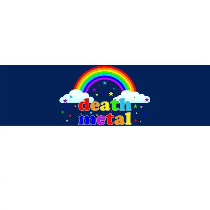 Rainbow Death Metal Logo Bumper Sticker