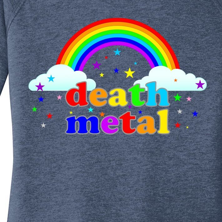 Rainbow Death Metal Logo Women’s Perfect Tri Tunic Long Sleeve Shirt