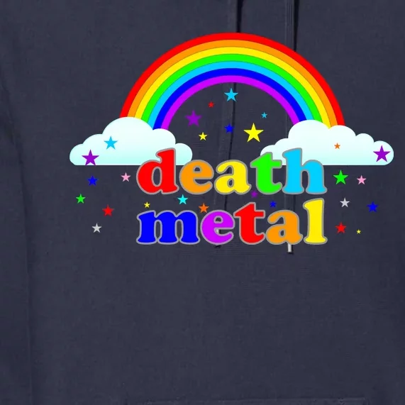 Rainbow Death Metal Logo Premium Hoodie