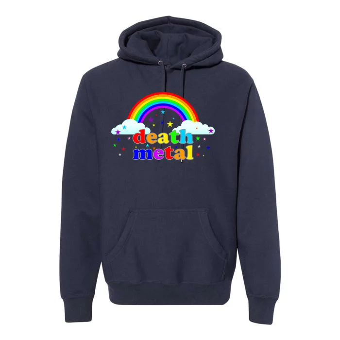 Rainbow Death Metal Logo Premium Hoodie