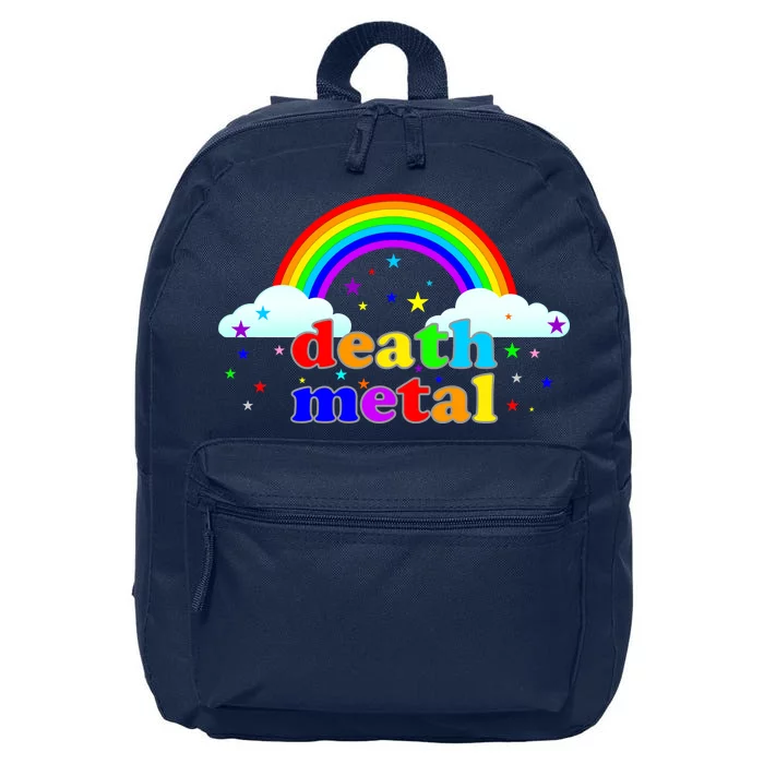 Rainbow Death Metal Logo 16 in Basic Backpack