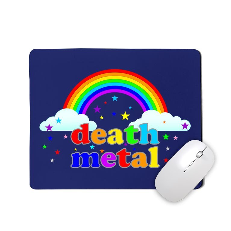 Rainbow Death Metal Logo Mousepad