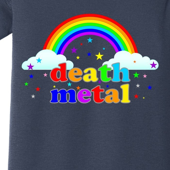 Rainbow Death Metal Logo Baby Bodysuit