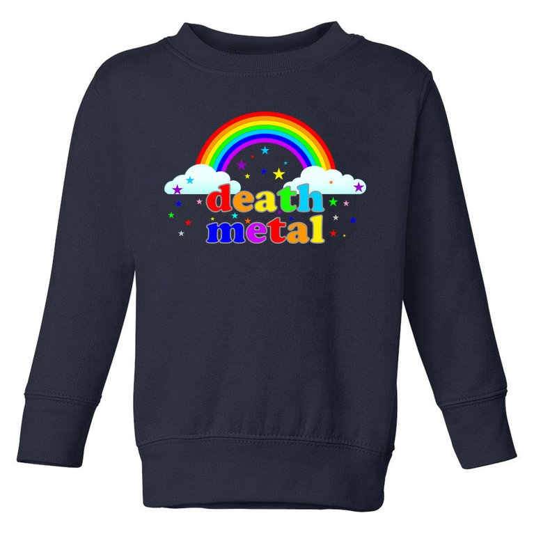 Rainbow Death Metal Logo Toddler Sweatshirt