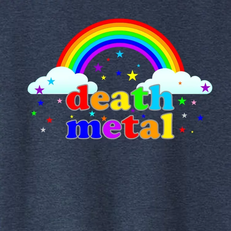 Rainbow Death Metal Logo Women's Crop Top Tee