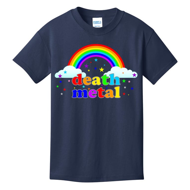 Rainbow Death Metal Logo Kids T-Shirt