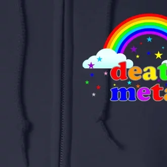 Rainbow Death Metal Logo Full Zip Hoodie