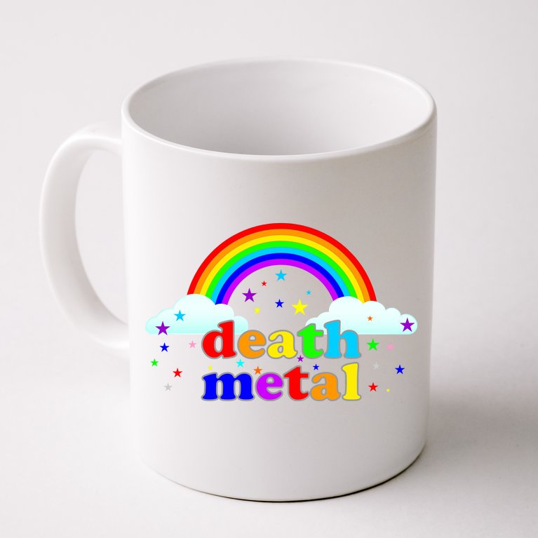 Rainbow Death Metal Logo Coffee Mug