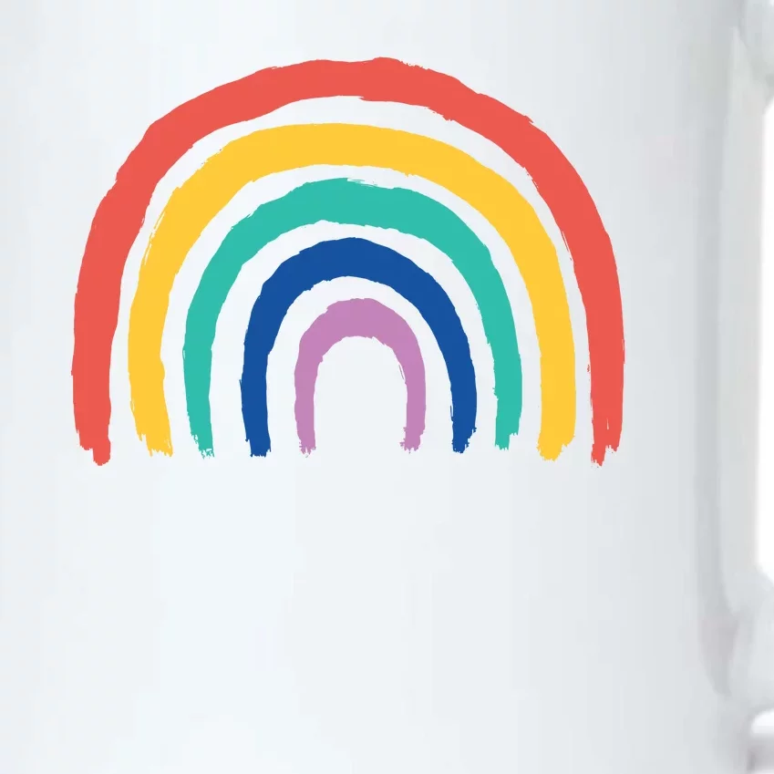 Rainbow Drawing Black Color Changing Mug