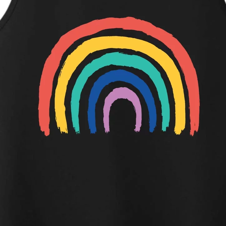 Rainbow Drawing Performance Tank