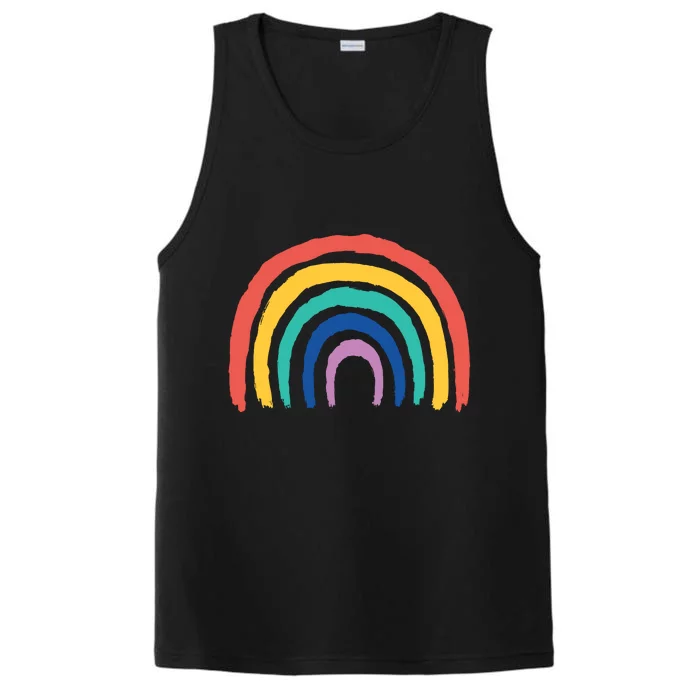 Rainbow Drawing Performance Tank