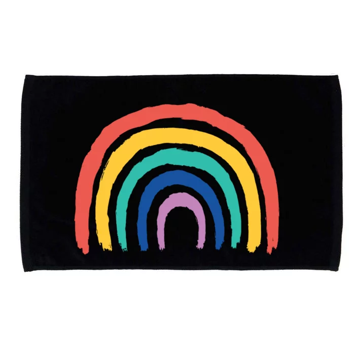 Rainbow Drawing Microfiber Hand Towel