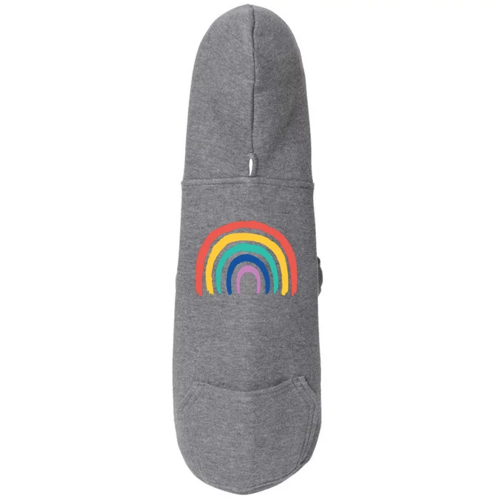 Rainbow Drawing Doggie 3-End Fleece Hoodie