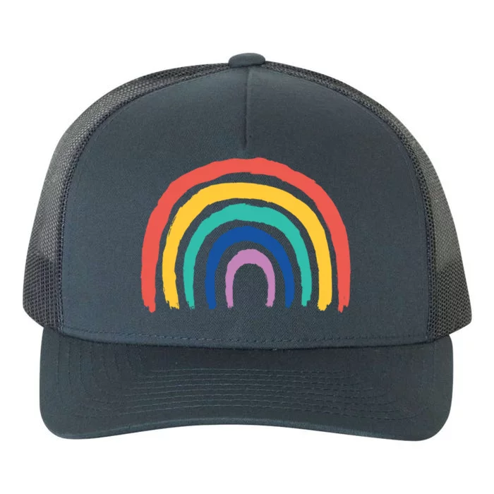 Rainbow Drawing Yupoong Adult 5-Panel Trucker Hat