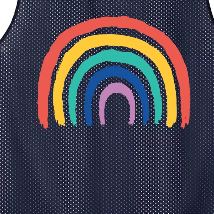 Rainbow Drawing Mesh Reversible Basketball Jersey Tank