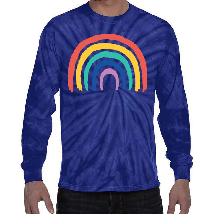 Rainbow Drawing Tie-Dye Long Sleeve Shirt