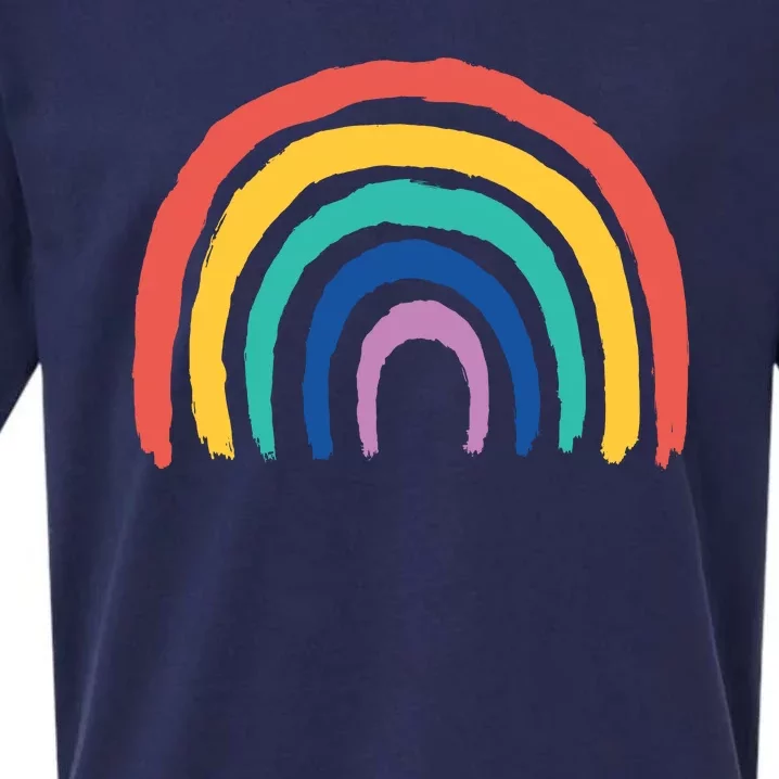 Rainbow Drawing Sueded Cloud Jersey T-Shirt