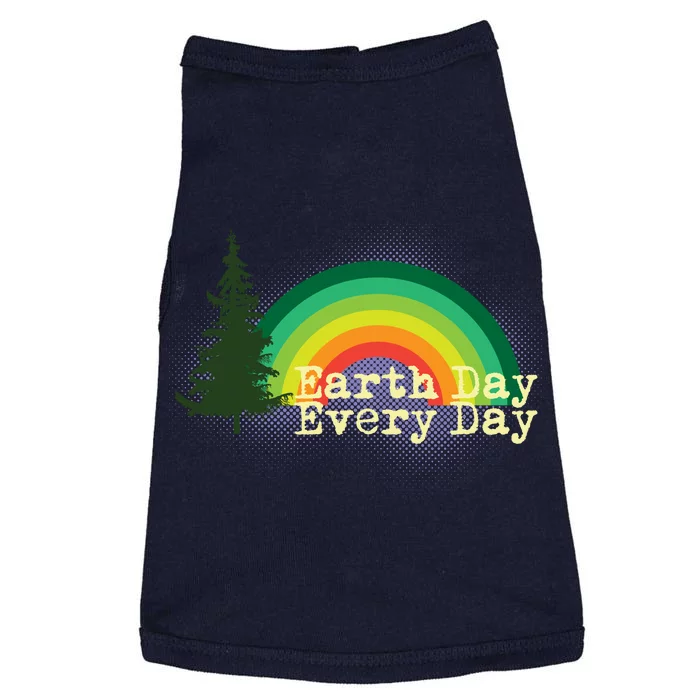 Rainbow Earth Day Every Day Retro Doggie Tank