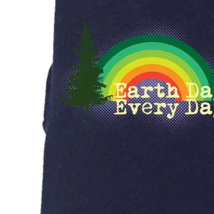 Rainbow Earth Day Every Day Retro Doggie 3-End Fleece Hoodie