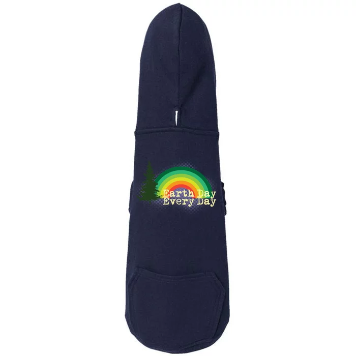 Rainbow Earth Day Every Day Retro Doggie 3-End Fleece Hoodie