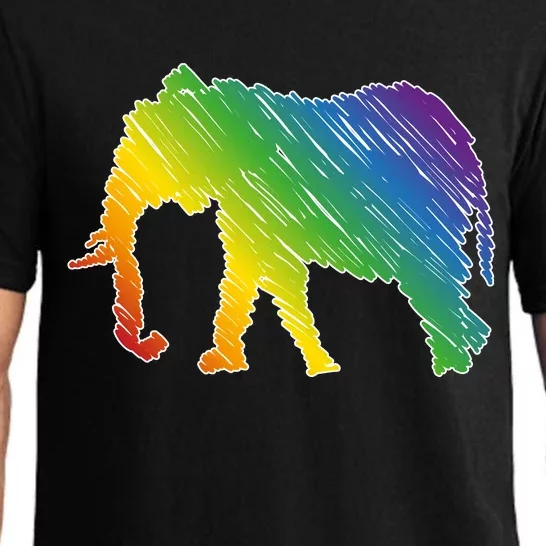 Rainbow Elephant Pajama Set