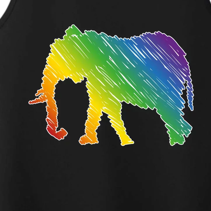 Rainbow Elephant Performance Tank