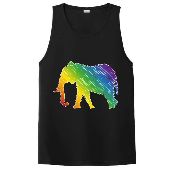 Rainbow Elephant Performance Tank