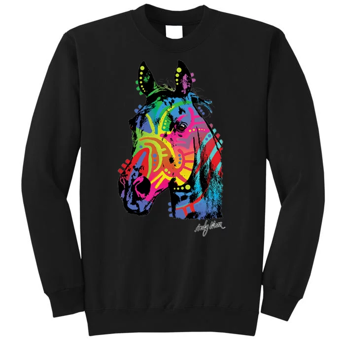 Rainbow Horse Face Tall Sweatshirt