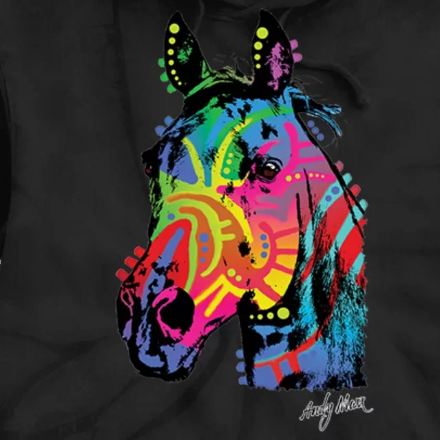 Rainbow Horse Face Tie Dye Hoodie