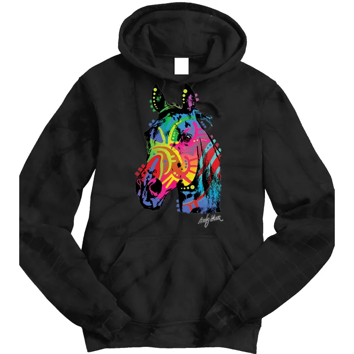 Rainbow Horse Face Tie Dye Hoodie