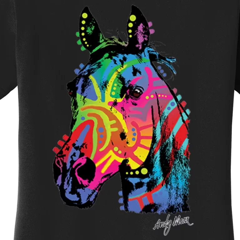 Rainbow Horse Face Women's T-Shirt