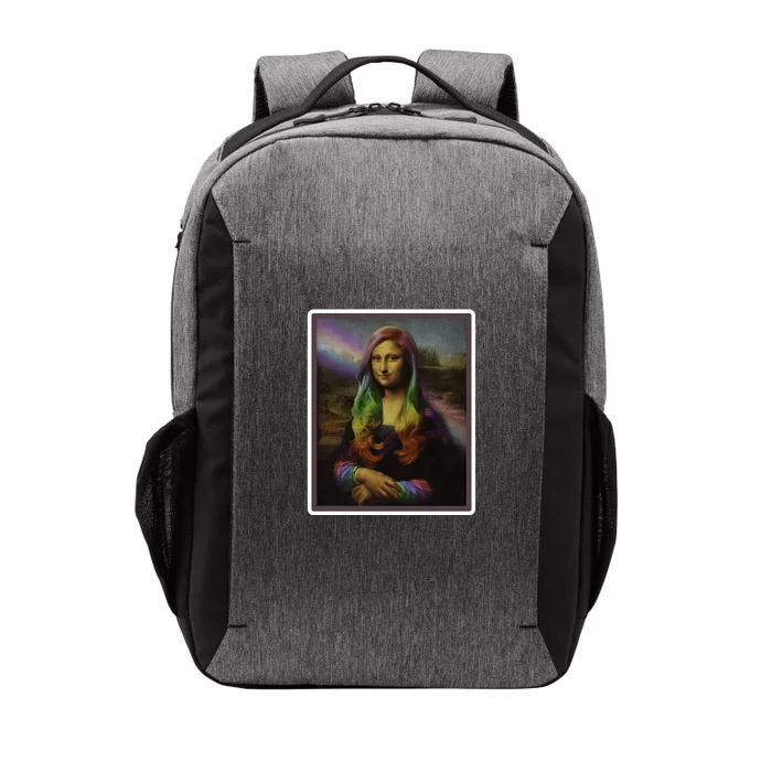 Rainbow Mona Lisa Art Painting Vector Backpack