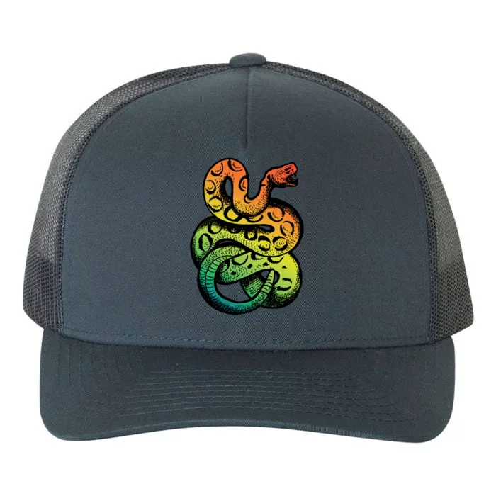 Rainbow Rattlesnake Yupoong Adult 5-Panel Trucker Hat