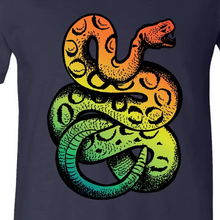 Rainbow Rattlesnake V-Neck T-Shirt