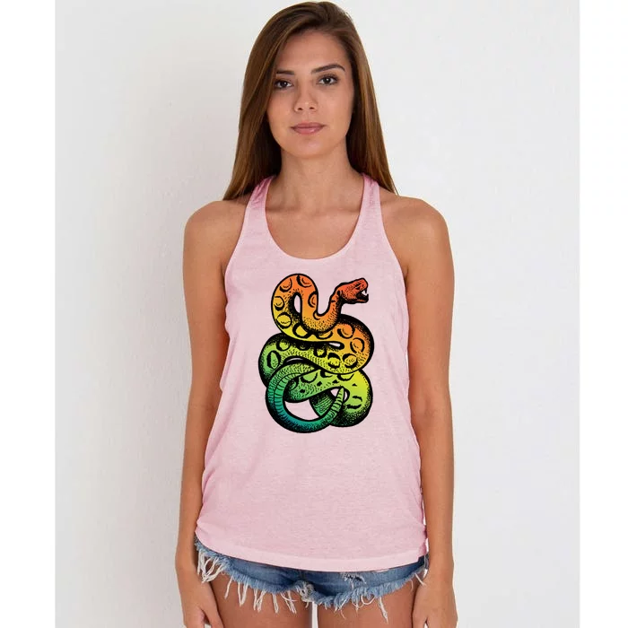 Rainbow Rattlesnake Women's Knotted Racerback Tank