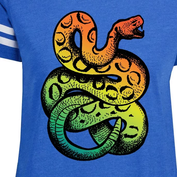 Rainbow Rattlesnake Enza Ladies Jersey Football T-Shirt