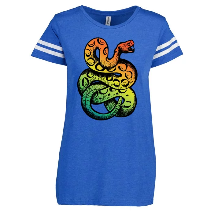 Rainbow Rattlesnake Enza Ladies Jersey Football T-Shirt