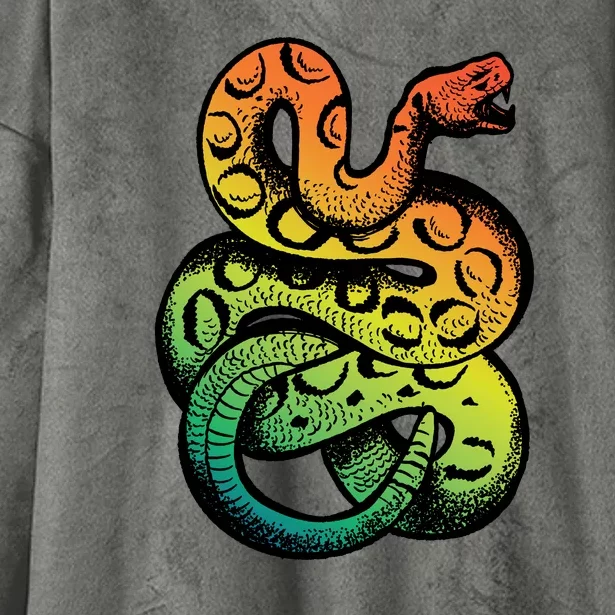 Rainbow Rattlesnake Hooded Wearable Blanket