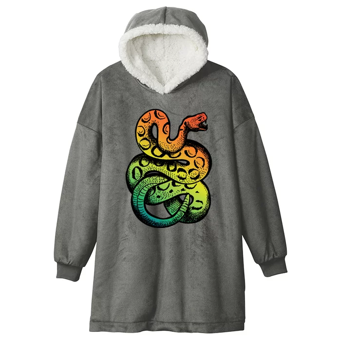 Rainbow Rattlesnake Hooded Wearable Blanket