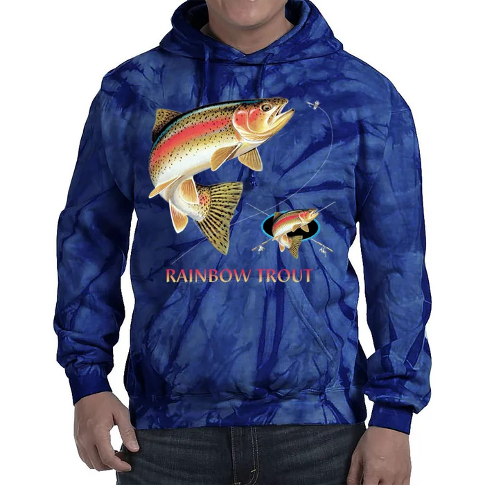 Rainbow Trout Fish Tie Dye Hoodie