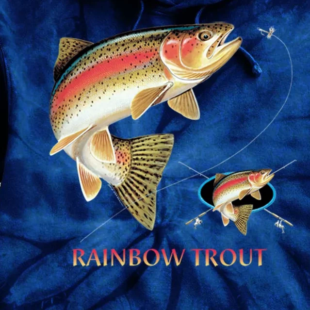 Rainbow Trout Fish Tie Dye Hoodie