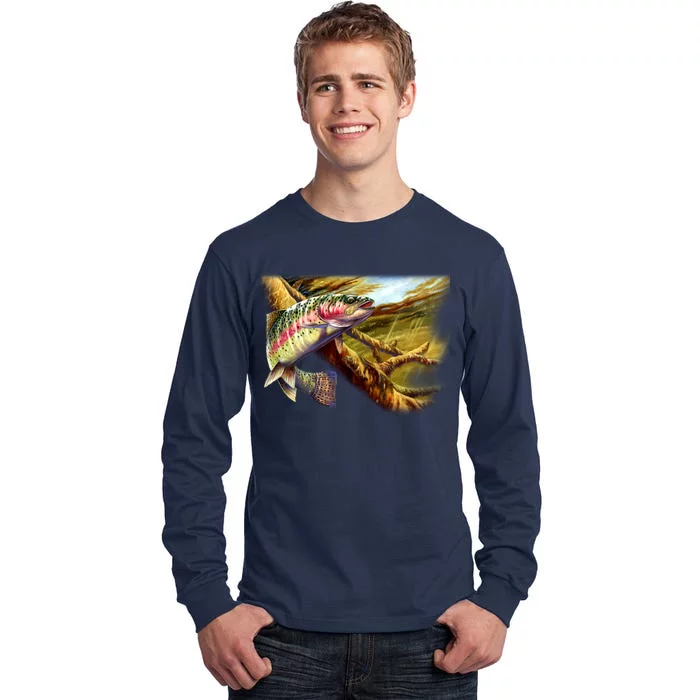 Rainbow Trout Fishing Tall Long Sleeve T-Shirt