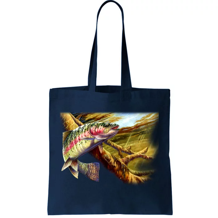 Rainbow Trout Fishing Tote Bag