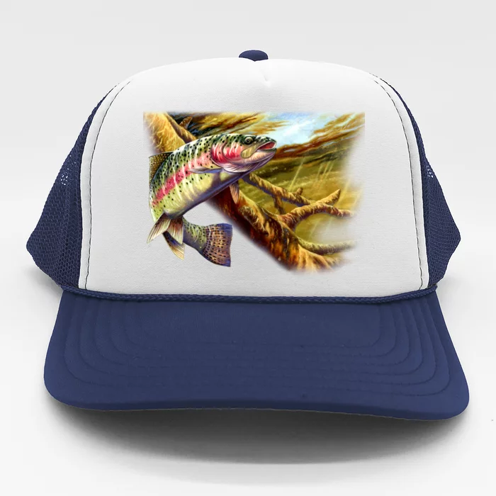 Trout Bum Fishing Trucker Hat, Zazzle